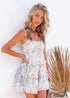 White Boho Mini Dress Selena